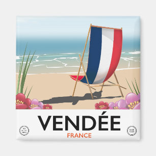Frankrijk strand reisposter magneet