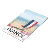 Frankrijk strand reisposter. notitieblok (Schuin)
