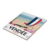 Frankrijk strand reisposter tegeltje (Zijkant)