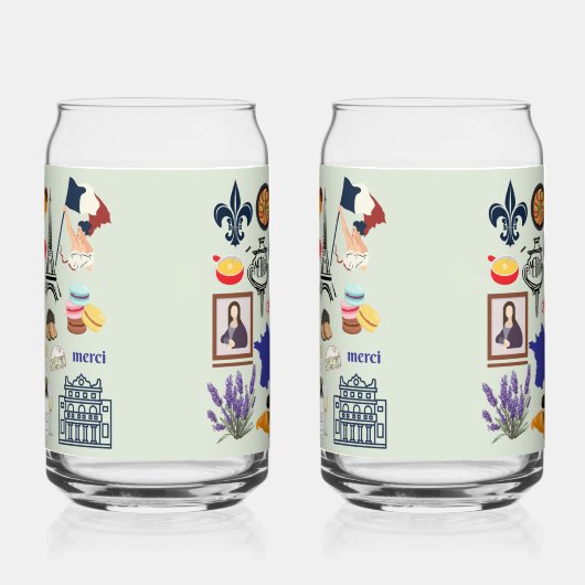 Frankrijk Symbolen Blikvorm Glas (Links)