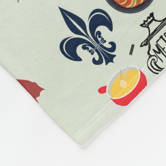 Frankrijk Symbolen Fleece Deken (Hoek)