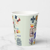 Frankrijk Symbolen Papieren Bekers (Rechts)