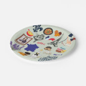 Frankrijk Symbolen Papieren Bordje (Gekanteld)