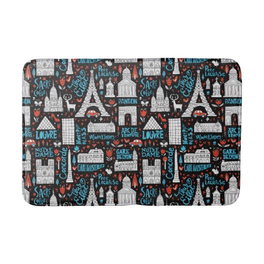 Frankrijk | Symbolen Patroon Badmat (Voorkant)