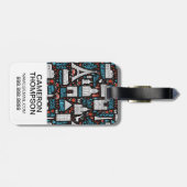 Frankrijk | Symbolen Patroon Bagagelabel (Achterkant horizontaal)