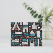 Frankrijk | Symbolen Patroon Briefkaart (Staand voorkant)