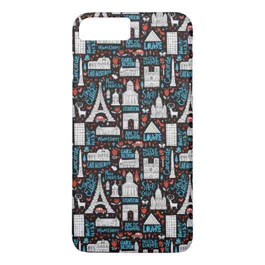 Frankrijk | Symbolen Patroon Case-Mate iPhone Case (Achterkant)