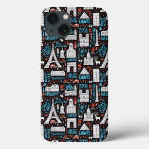 Frankrijk Symbolen Patroon iPhone 13 Hoesje