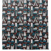 Frankrijk | Symbolen Patroon Douchegordijn (Voorkant)