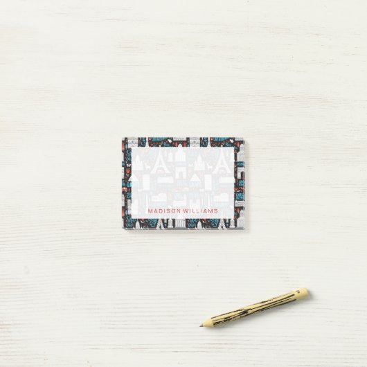 Frankrijk | Symbolen Patroon Post-it® Notes (Op bureau)