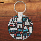 Frankrijk | Symbolen Patroon Sleutelhanger (Voorkant)