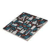 Frankrijk | Symbolen Patroon Tegeltje (Zijkant)