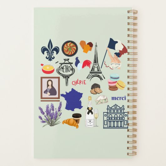 Frankrijk Symbolen Planner (Achterkant)