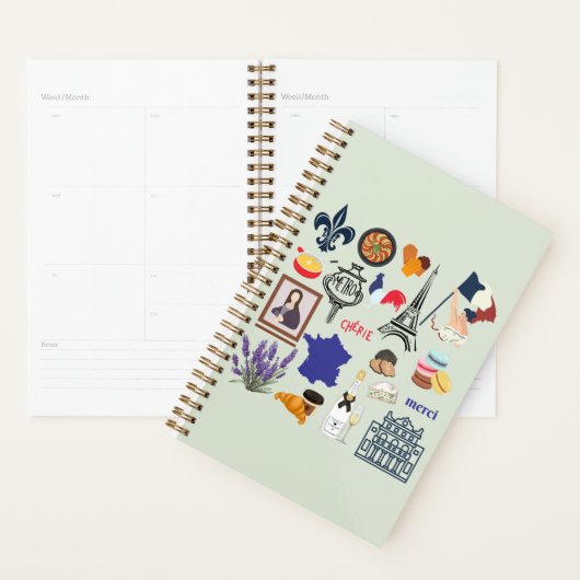 Frankrijk Symbolen Planner (Display)