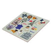 Frankrijk Symbolen Tegeltje (Zijkant)