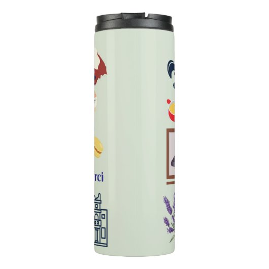 Frankrijk Symbolen Thermosbeker (Achterkant)