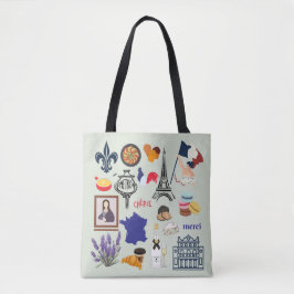 Frankrijk Symbolen Tote Bag