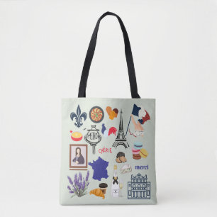 Frankrijk Symbolen Tote Bag