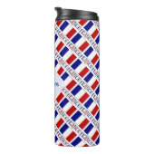 Frankrijk Tegel Vlag Gepersonaliseerd Thermosbeker (Geroteerd rechts)