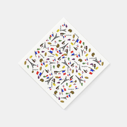 Frankrijk Themapapier servetten (Hoek)