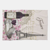 FRANKRIJK, TOUR EIFFEL, PARIJS, WIJN, FRANSE KAAS THEEDOEK (Horizontaal)