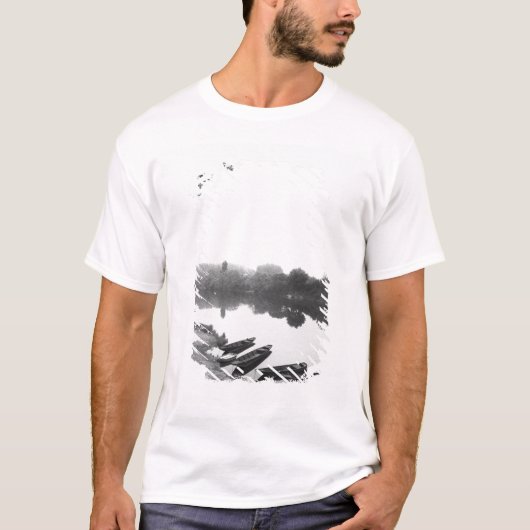 FRANKRIJK, Touraine, de Loire: CHINON Boats T-shirt (Voorkant)