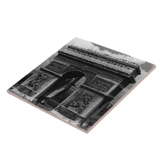  Frankrijk Triumphal boogschieten Etoile Tegeltje (Zijkant)