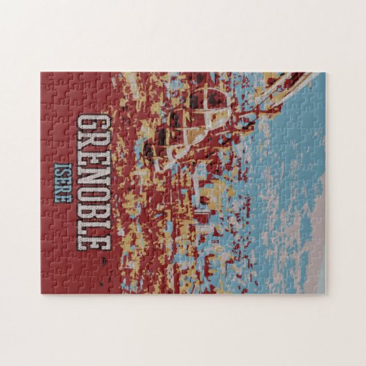 Frankrijk uitzicht van de kabelauto legpuzzel (Horizontaal)