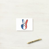 Frankrijk V-teken Post-it® Notes (Op bureau)