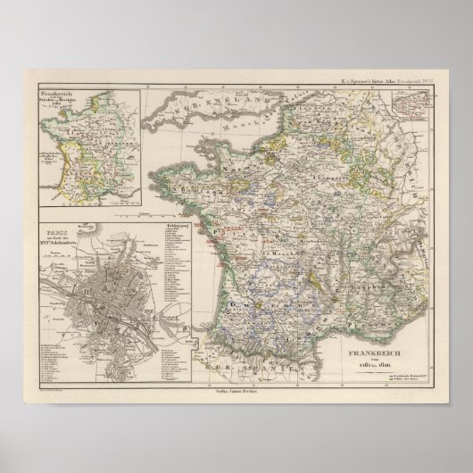 Frankrijk van 1461 t/m 1610 poster (Voorkant)