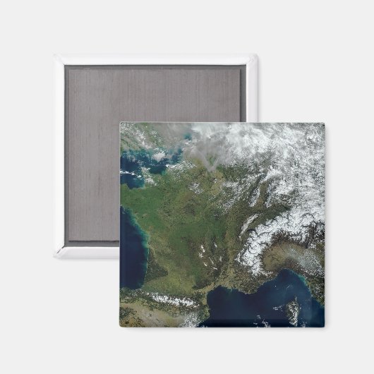 Frankrijk vanuit de ruimte magneet (Voorkant / Achterkant)
