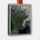 Frankrijk vanuit de ruimte metalen ornament (Rechts)