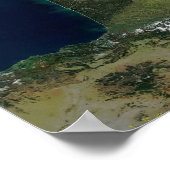 Frankrijk vanuit de ruimte poster (Hoek)