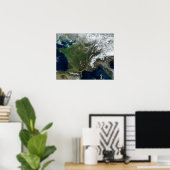 Frankrijk vanuit de ruimte poster (Thuiskantoor)