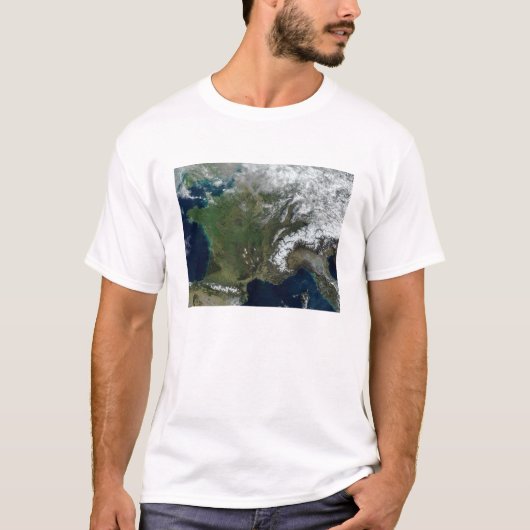 Frankrijk vanuit de ruimte t-shirt (Voorkant)
