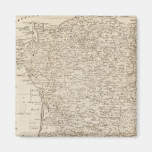 Frankrijk verdeeld in cirkels en afdelingen magneet (Voorkant)