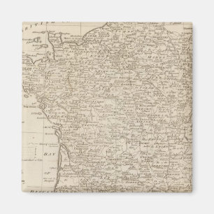 Frankrijk verdeeld in cirkels en afdelingen magneet