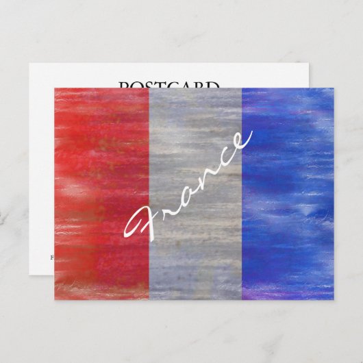Frankrijk verontrustte Franse vlag Briefkaart (Voorkant / Achterkant)