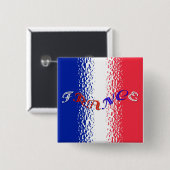 Frankrijk Vierkante Button 5,1 Cm (Voorkant /achterkant)