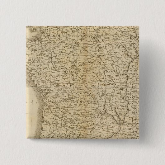 Frankrijk Vierkante Button 5,1 Cm (Voorkant)