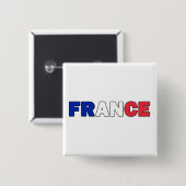 Frankrijk Vierkante Button 5,1 Cm (Voorkant /achterkant)