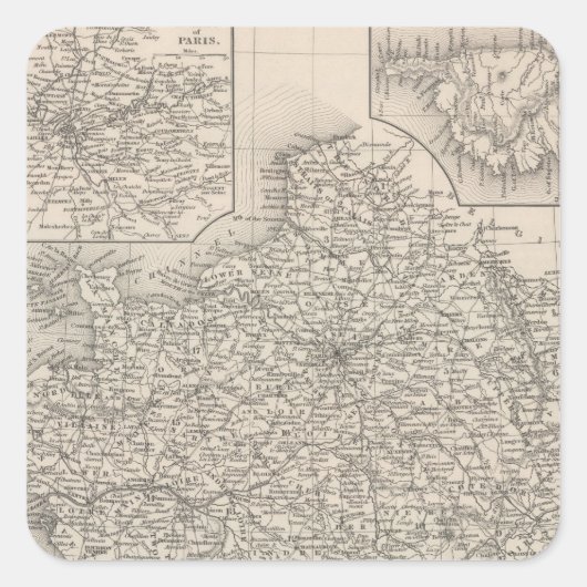 Frankrijk Vierkante Sticker (Voorkant)