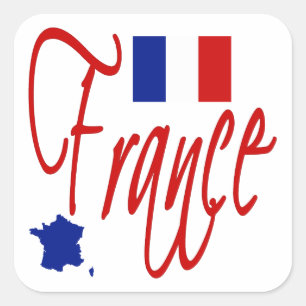 Frankrijk Vierkante Sticker