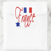 Frankrijk Vierkante Sticker (Tas)