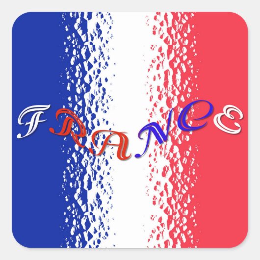 Frankrijk Vierkante Sticker (Voorkant)