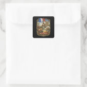 Frankrijk Vierkante Sticker (Tas)