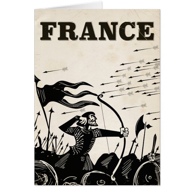 Frankrijk vintage reisposter. klassieke middeleeuw (Voorkant)