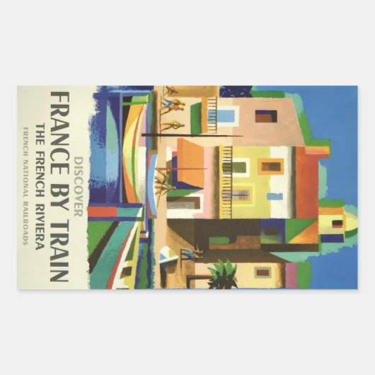 FRANKRIJK Vintage Reizen stickers (Voorkant)