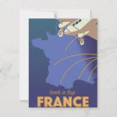 Frankrijk vintage stijl reisposter (Voorkant)
