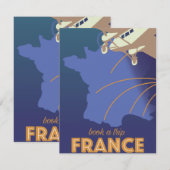 Frankrijk vintage stijl reisposter (Voorkant / Achterkant)